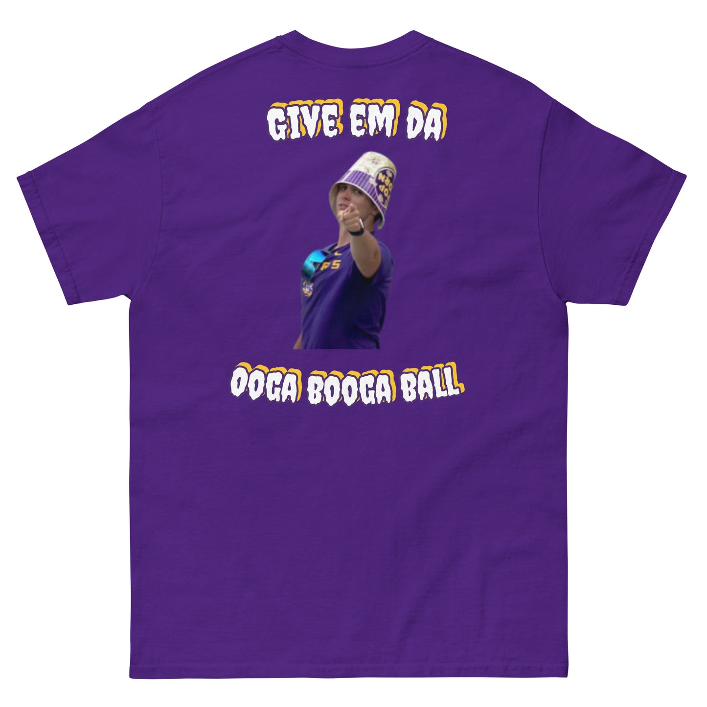 Give 'em da ooga booga ball t-shirt